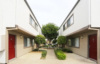 Exterior view of buildings l The Knolls Apartment in Orange CA